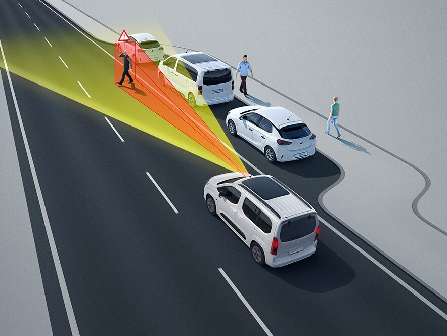 Новий Опель Комбо Автоматичне аварійне гальмування